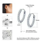 925 Sterling Silver Hoop Earrings for Women Sparkling Cubic Zirconia,925 silver earrings uk
