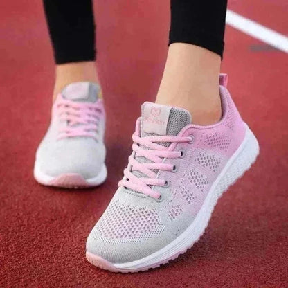 Women in Pink Sneakers 