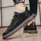  Outdoor Wild Men's Black Sneakers High End Fashion side view 