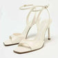 Elegant Ankle Strap High Heels Ladies Square Toe Fashion, Heels