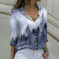 Women Model in Elegant Loose Casual Gray Casual Shirt