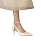 Creamy White Heels Women 2025 Spring Solid Colors Pointed Medium