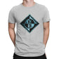 Machine Head Gray T Shirts for Men in Cotton Fabric, summer t-shirt for men