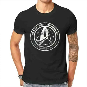 Man Wearing Star Trek Discovery T-Shirt