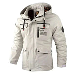  New Winter Men Outwear Warm Beige Removable Jacket