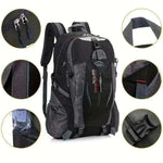 Outdoor Black Backpack Men's Large Capacity Travel 15kg , best travel backpack