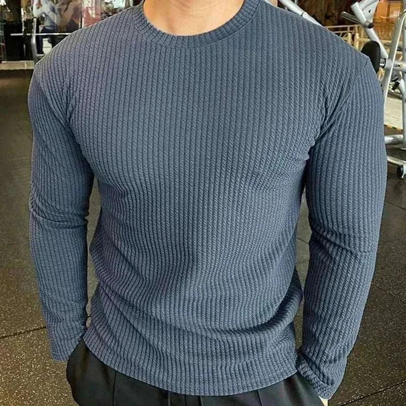 2025 Blue European and American Sweaters for Men