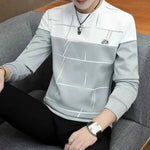 Men's  Grey Autumn Long Sleeve Sweater 