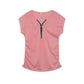 Short-Sleeved T-shirt Blouse with Chest Zipper.