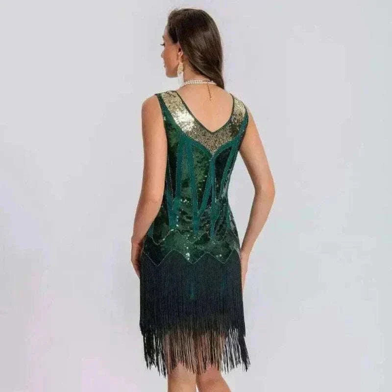  Summer Dress for Women Dark Green Back View Clothing Fashion