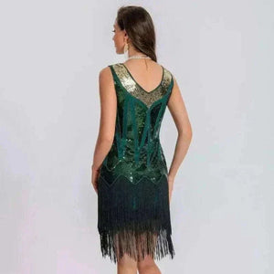  Summer Dress for Women Dark Green Back View Clothing Fashion