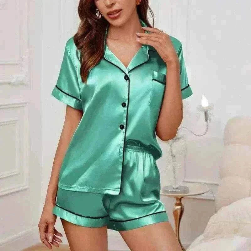 Women Wearing Green Black Wearing pyjama sets, pajamas for women uk