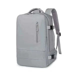 Travel Backpack Women Grey Large Capacity Waterproof Anti-Theft Casual Side View, travel bags for women