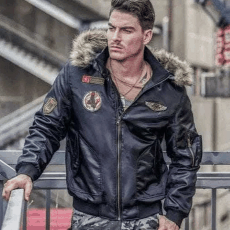 Buy Winter Jackets- Dapper Bomber Jacket with Faux Fur