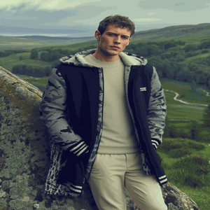  Realxizi Winter Navy Blue Men Jacket Casual Pose , Buy Winter Jackets