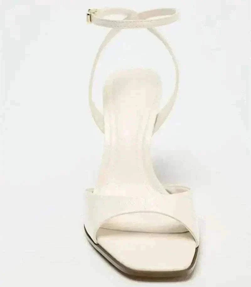 Elegant Ankle Strap High Heels Ladies Square Toe Fashion , Heels