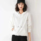 Women Wearing White Hoodies 100% Cotton Spring Autumn Loose Long Sleeve.