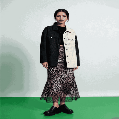 Women's Wearing Half Skirt Classic High Waisted