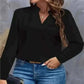 Women Wearing Youth Top Mujer Elegant Black Chiffon Blouse Spring Autumn Casual Long Sleeve
