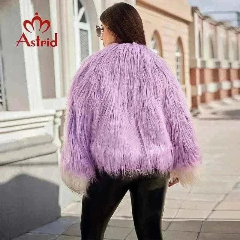  Astrid Faux Fur Coat Women 2024 Winter Loose