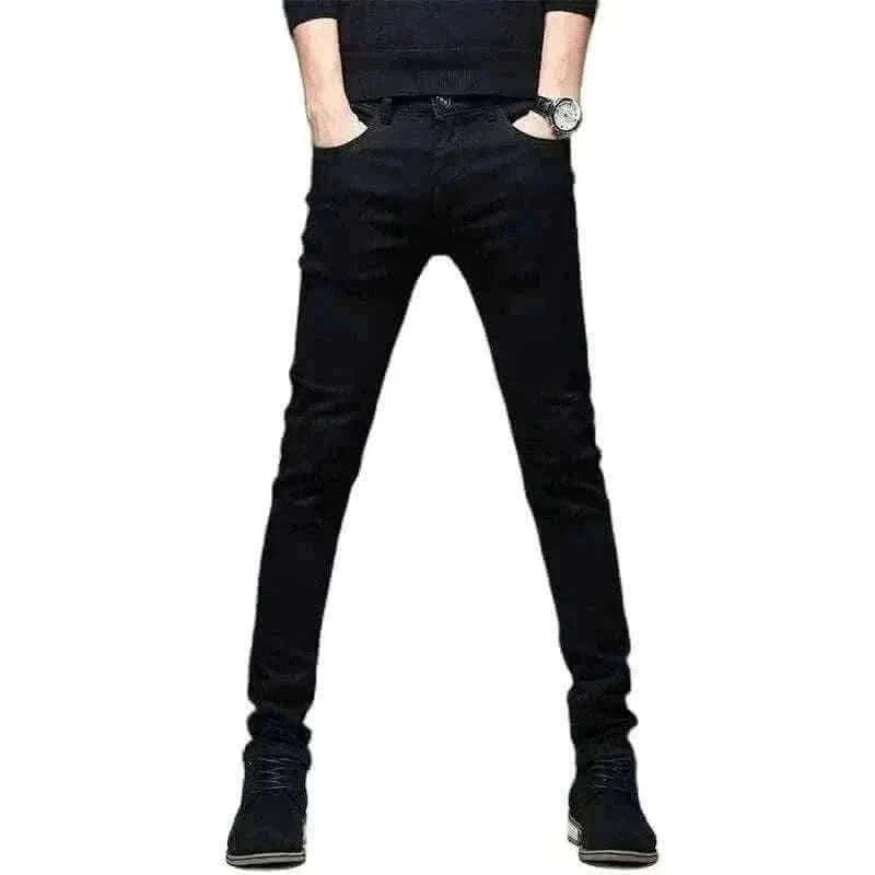 denim jeans for men-Black Ripped Jeans Casual Outfit.