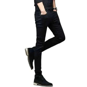 denim jeans for men-Black Ripped Jeans Casual Outfit.