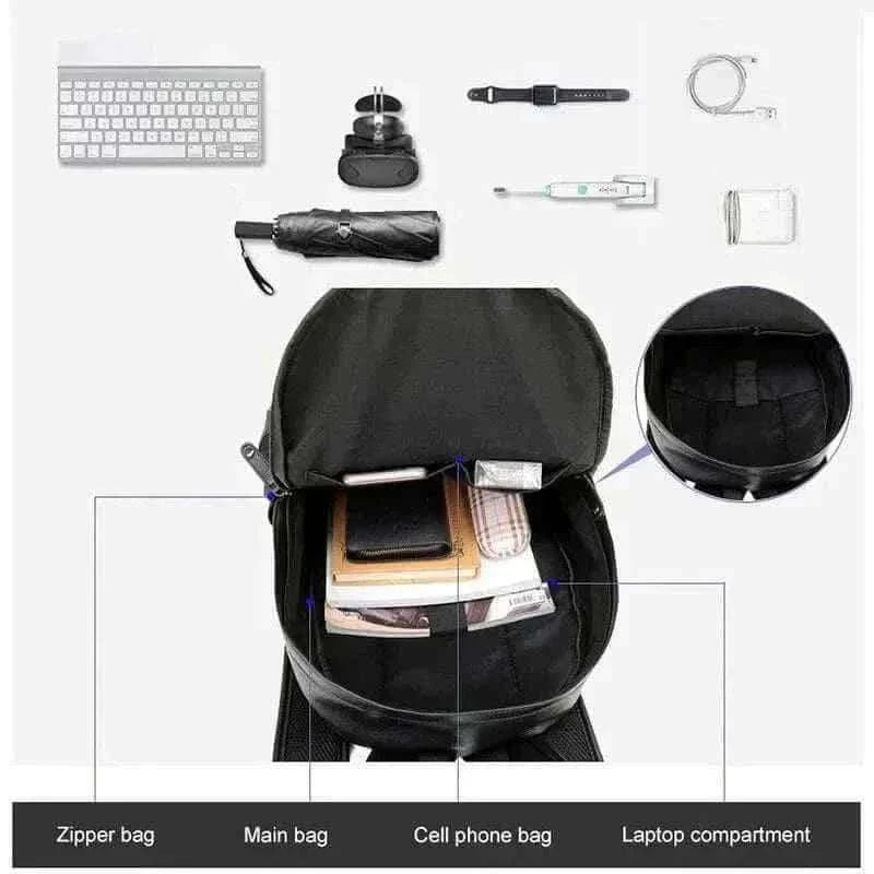 best travel backpack -CASUAL LEATHER BACKPACK.