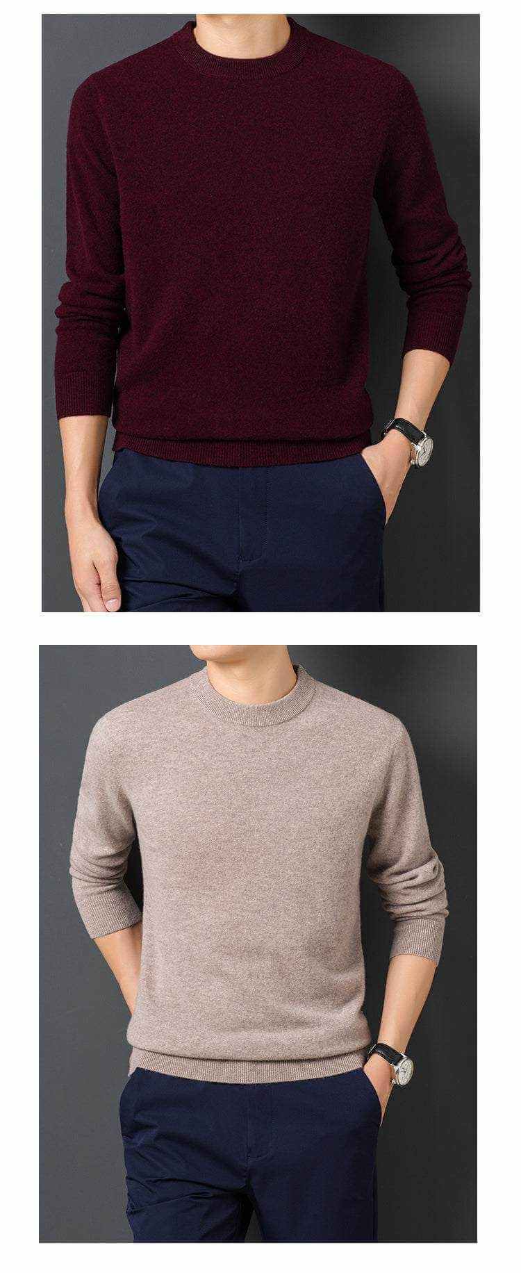Casual Men's Sweater Warm and Comfortable Long Sleeve Pullover Sweater Men Clothing.