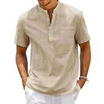  Cotton Linen Shirt Men.