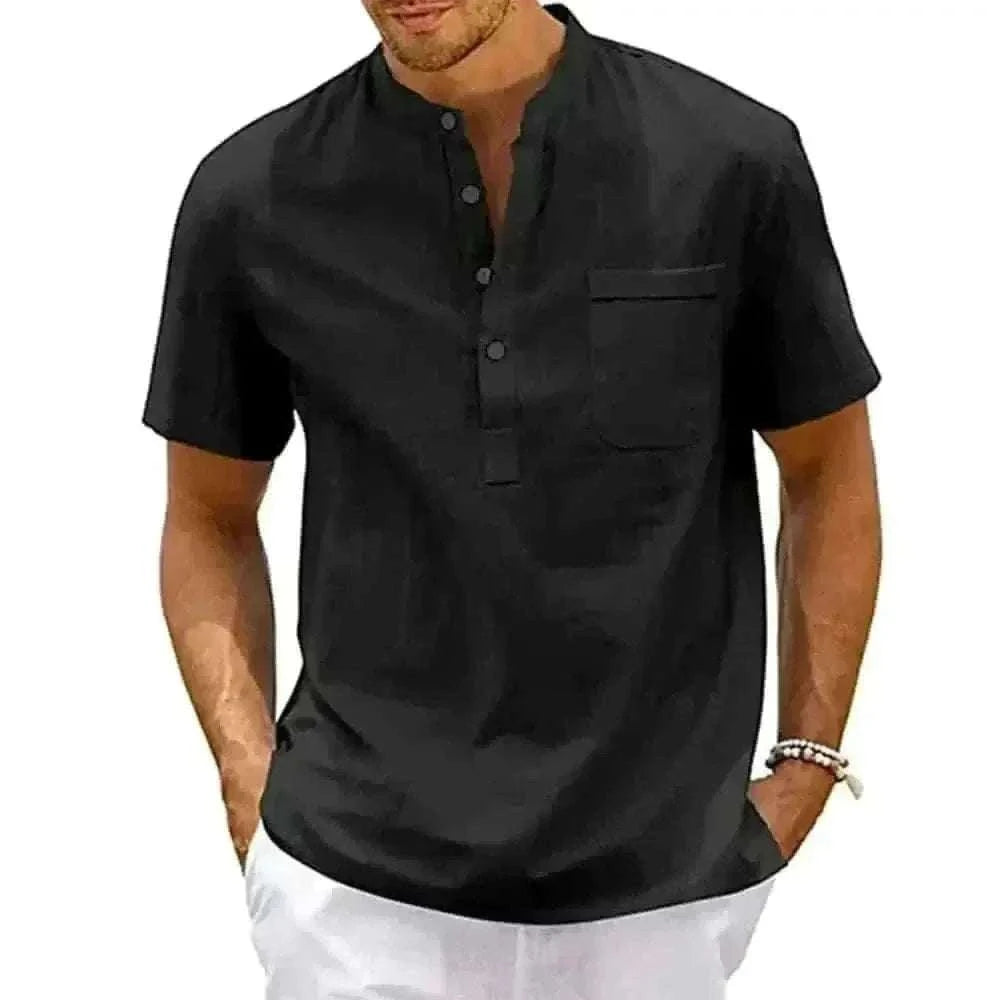 Cotton Linen Shirt Men.