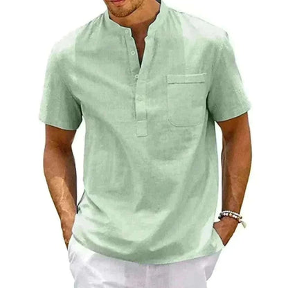 Cotton Linen Shirt Men.