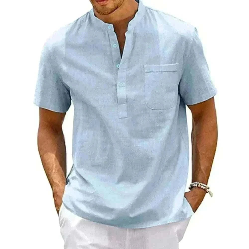 Cotton Linen Shirt Men.