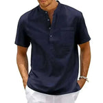  Cotton Linen Shirt Men.
