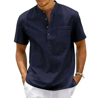  Cotton Linen Shirt Men.