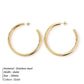 eManco Stainless Steel Large Hoop Earrings Hip Hop Style Women's Jewelry Multi-Size Stacking Earrings Party Favors.