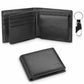 Men's Leather Wallets-Genuine Leather Wallet Men Classic Black Soft Purse Coin Pocket Credit Card Holder.