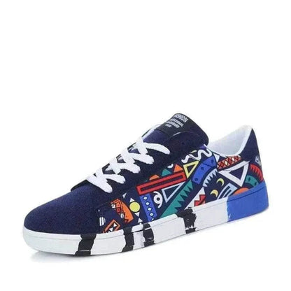 Casual Sneakers Men -GRAFFITI LACE-UP SNEAKERS.