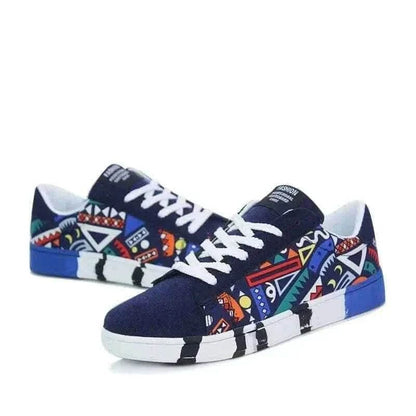 GRAFFITI LACE-UP SNEAKERS.