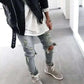 denim jeans for men- HIP HOP RIPPED SKINNY JEANS.