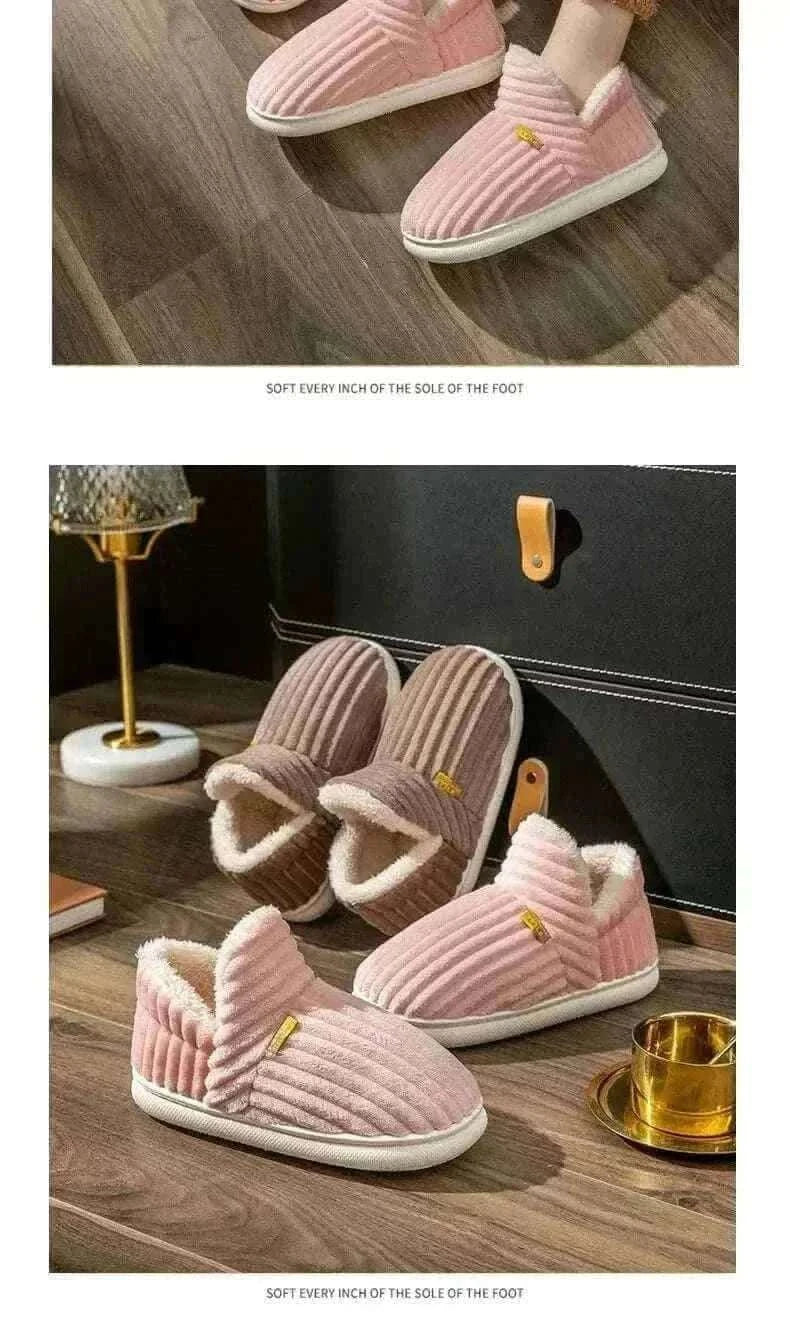 Kidmi Men Plush Fur Slippers Winter Warm