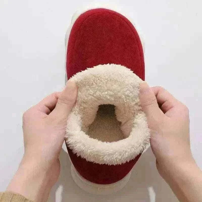 Kidmi Men Plush Fur Slippers Winter Warm