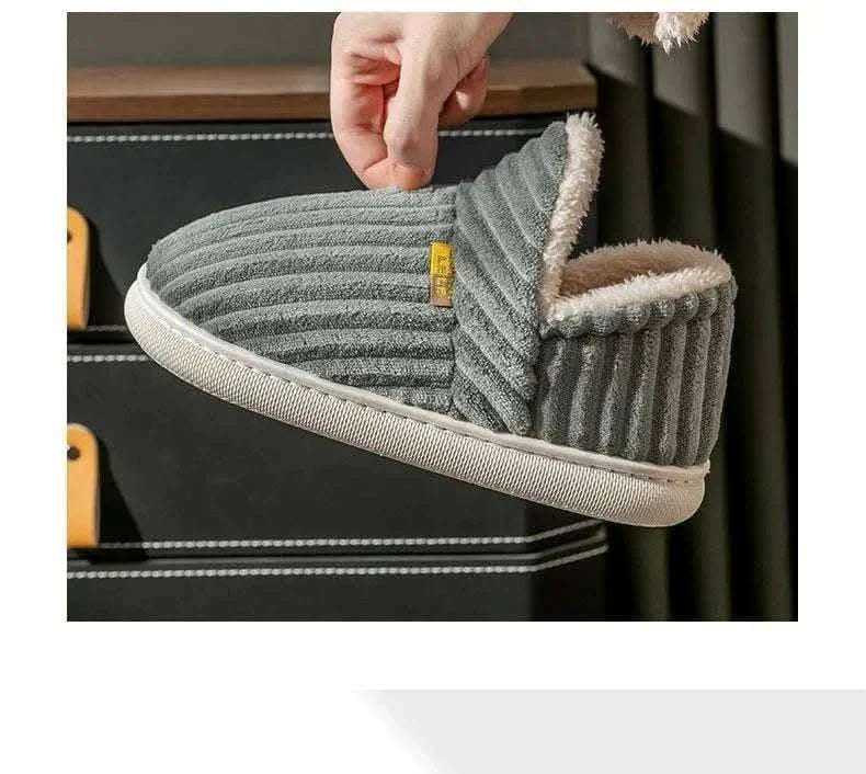 Kidmi Men Plush Fur Slippers Winter Warm