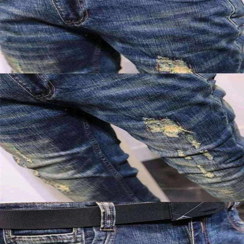 denim jeans for men-men slim fit jeans.