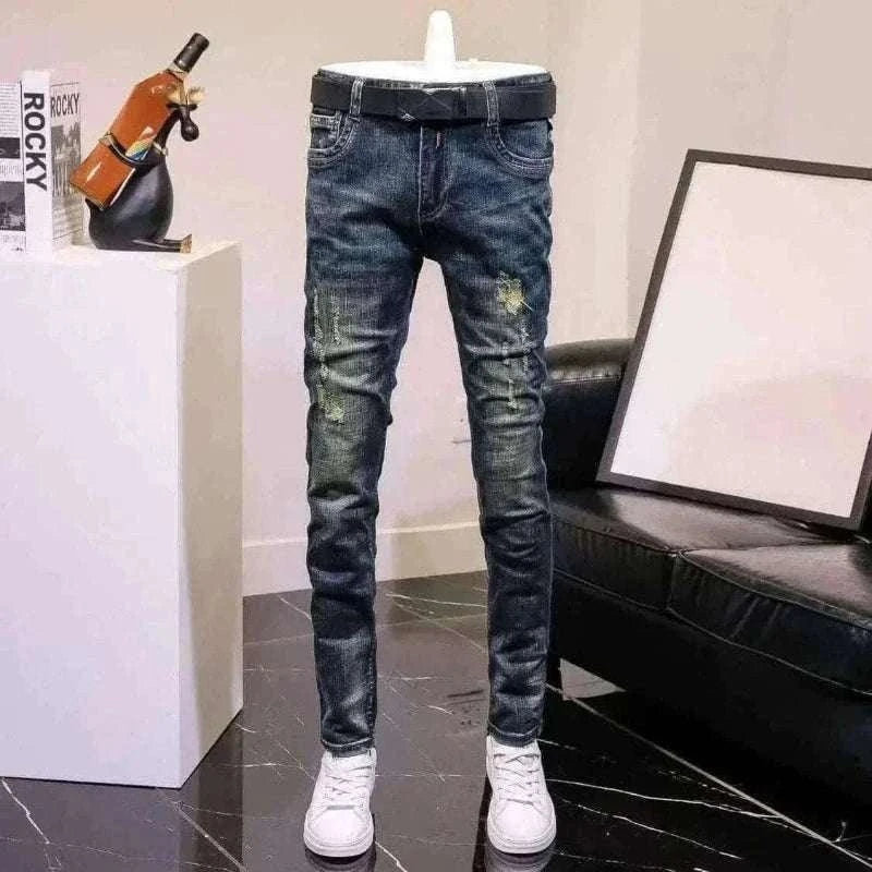 denim jeans for men -men slim fit jeans.
