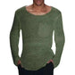Men Sweater Men's Hollow Out Knit Sweater.