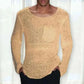 Men Sweater Men's Hollow Out Knit Sweater.