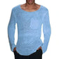 Men Sweater Men's Hollow Out Knit Sweater.