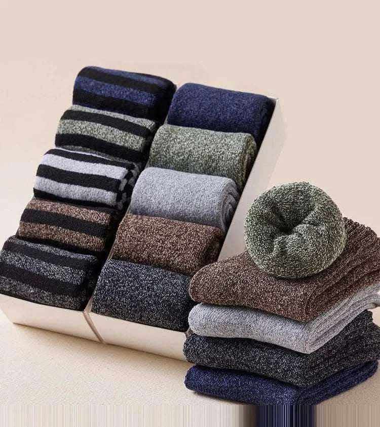 Socks Man Winter Warm Merino Wool Rabbit Solid High Quality Socks Male Cotton Casual Super Thicker Sock.