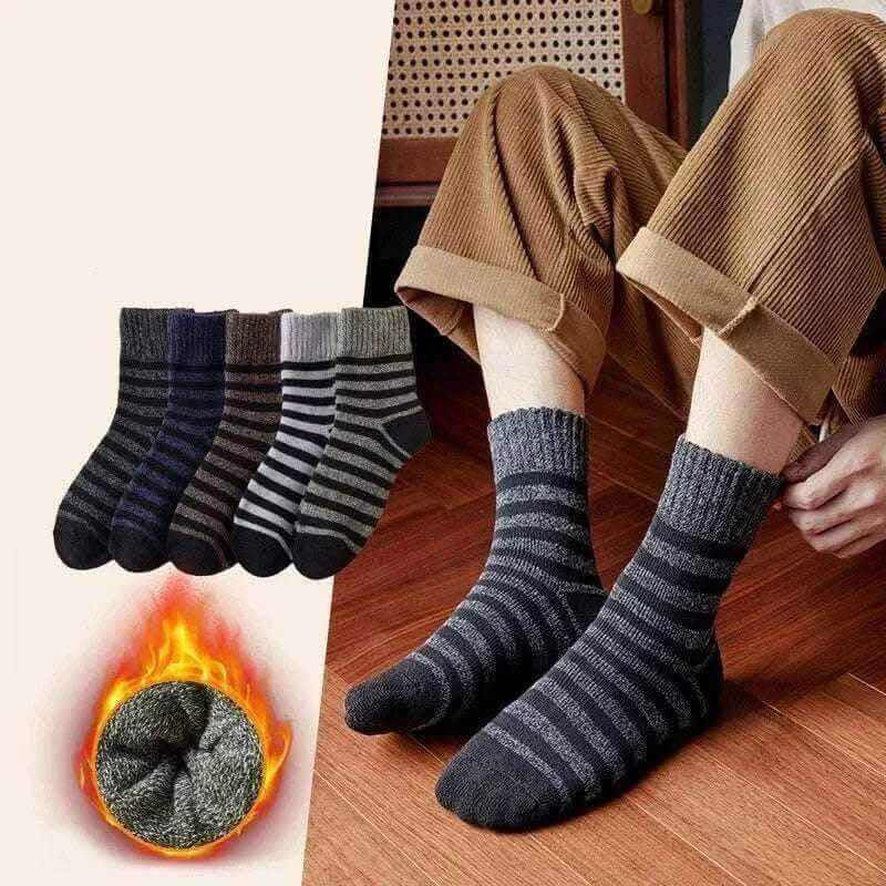  Socks Man Winter Warm Merino Wool Rabbit Solid High Quality Socks Male Cotton Casual Super Thicker Sock.