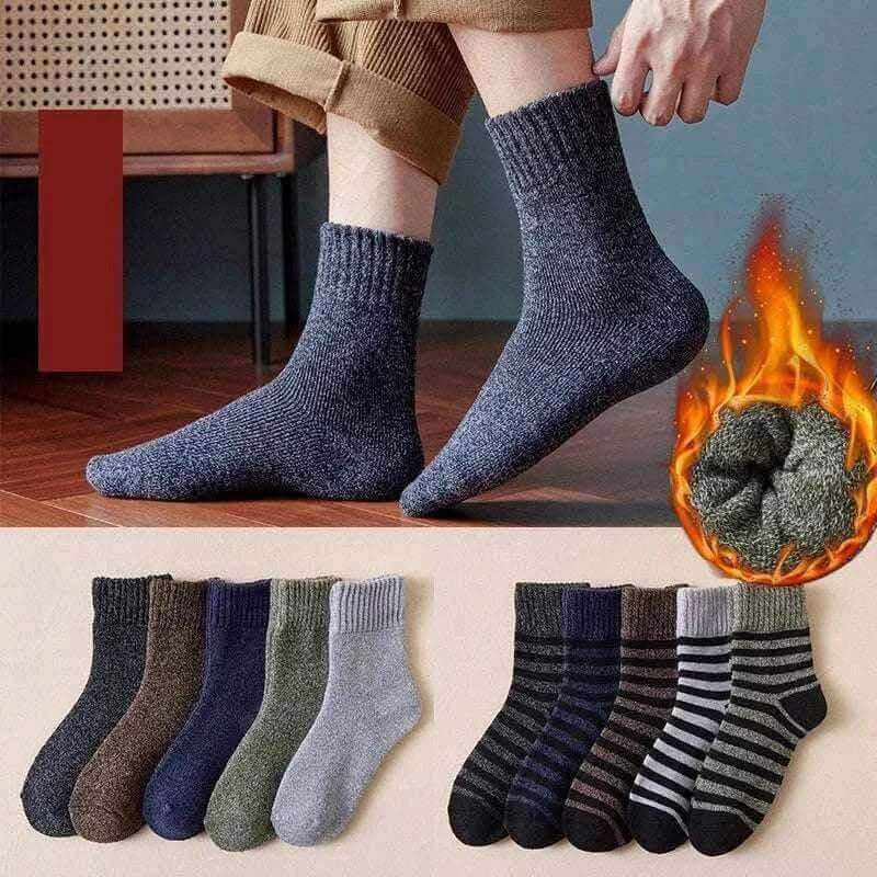 Socks Man Winter Warm Merino Wool Rabbit Solid High Quality Socks Male Cotton Casual Super Thicker Sock.